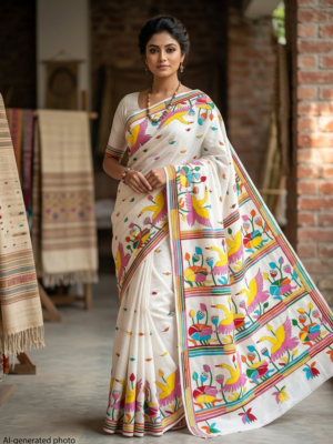 Kantha Stitch Saree as001