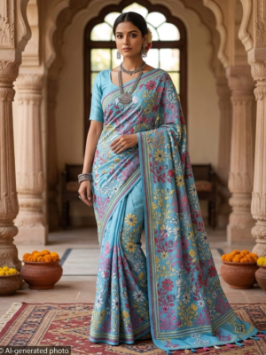 Kantha Stitch Saree as010