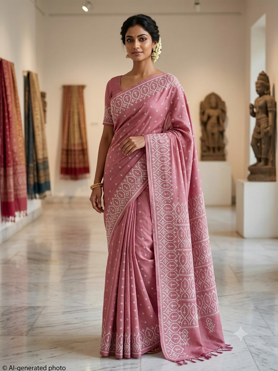 Kantha Stitch Saree as011