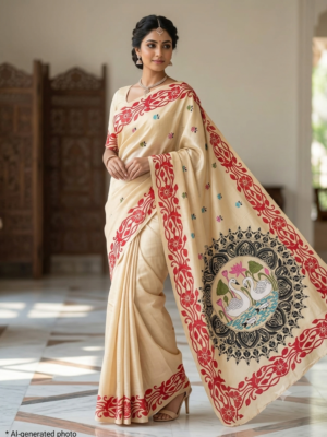 Kantha Stitch Saree as017