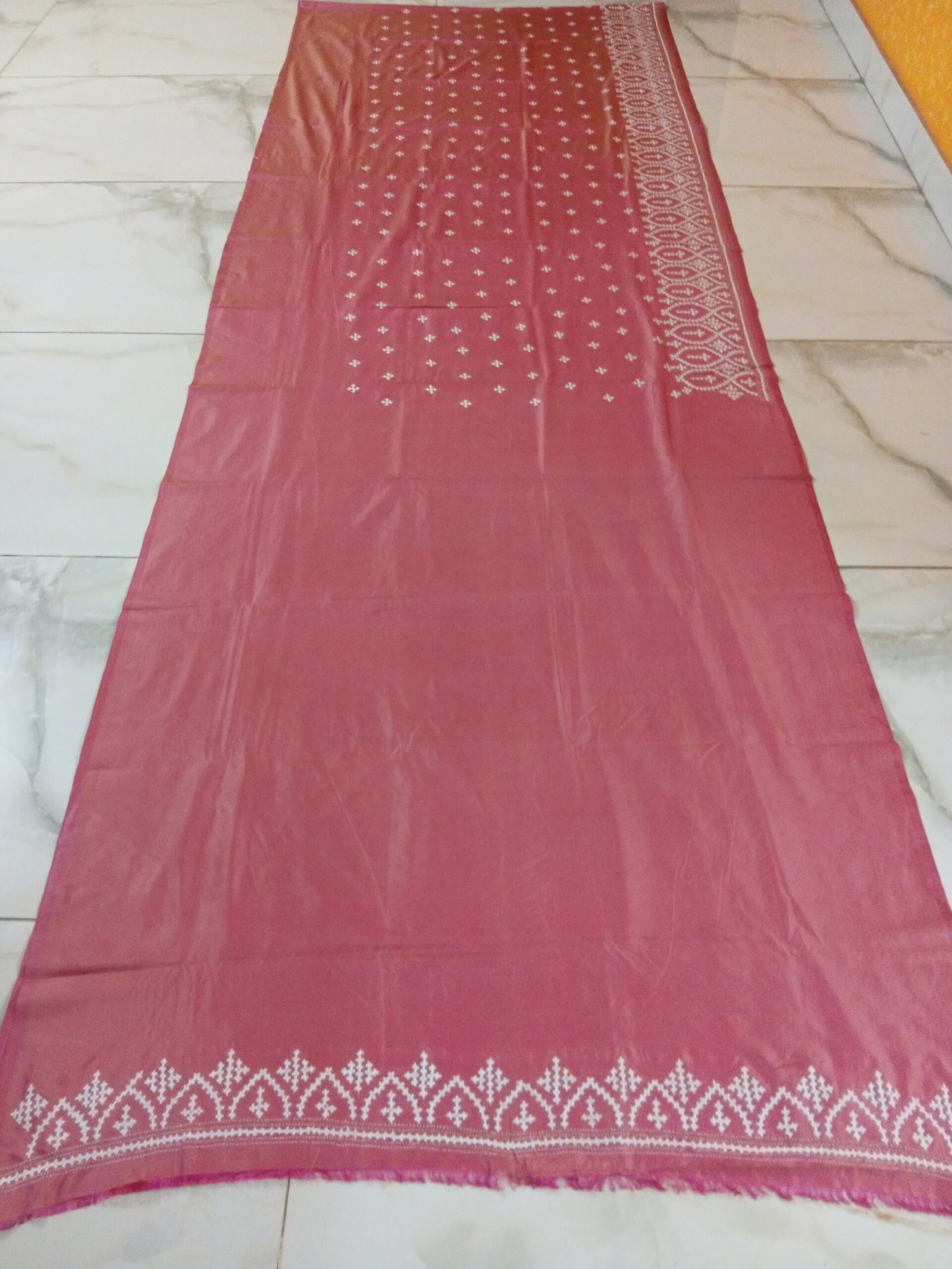 Pink Gujrati Kantha Stitch Saree % kantha stitch saree as011