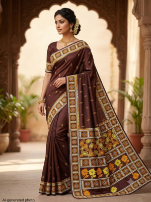 Kantha Stitch Saree as004