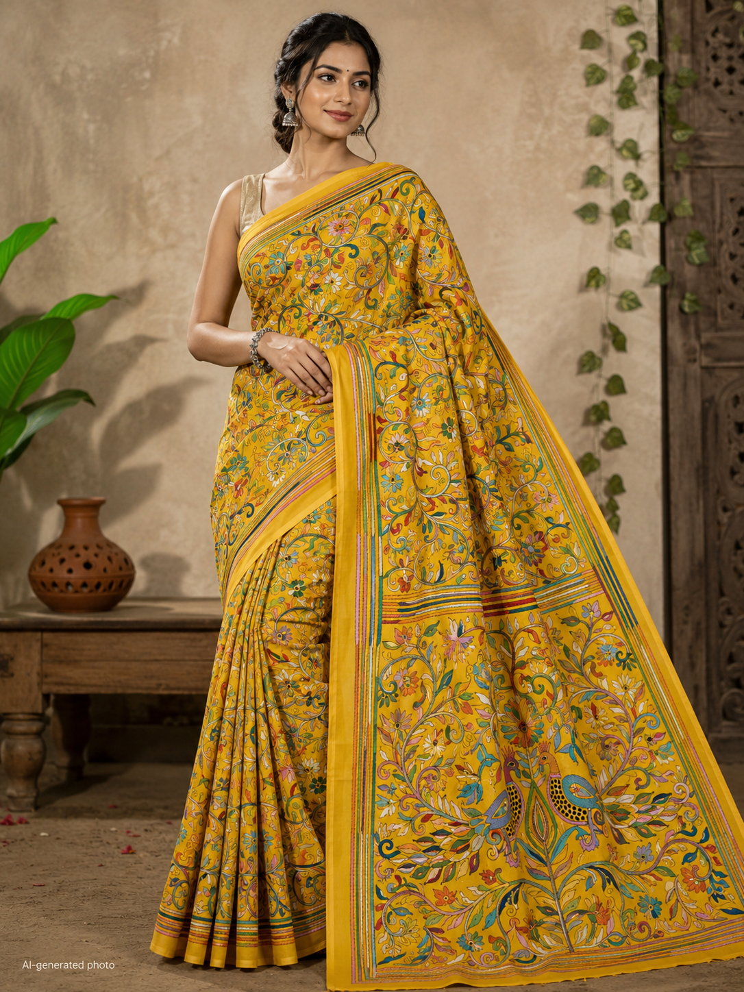 Kantha Stitch Saree as005
