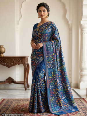 Kantha Stitch Saree as008