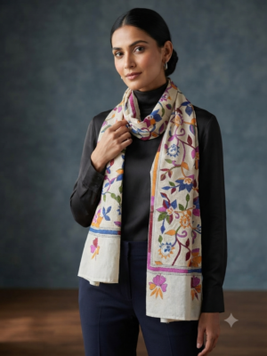 kantha stitch stole or scarf dt006