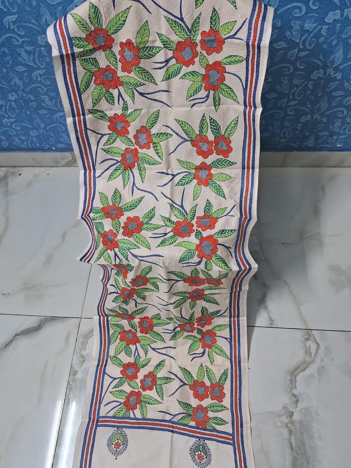 Silk Kantha Stitch Scarves or Stole % kantha_stitch_stole_or_scarf_dt005