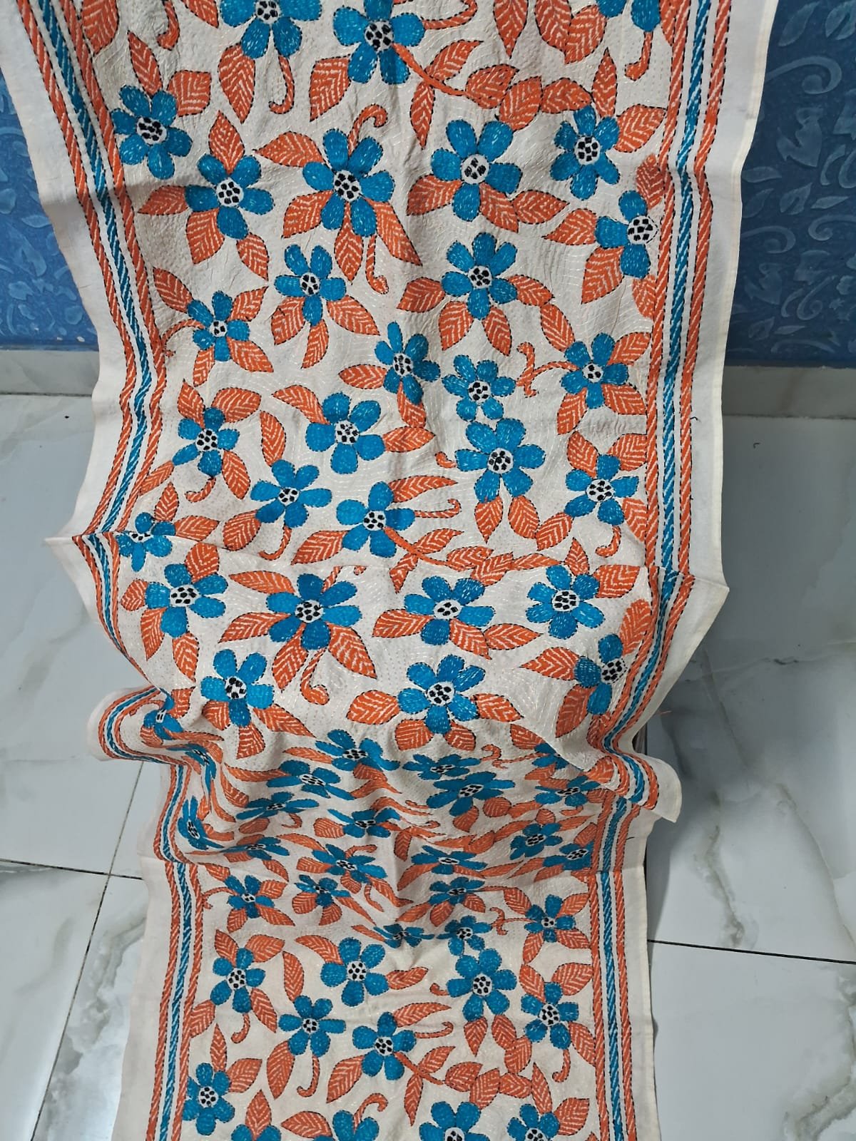 Silk Kantha Stitch Scarves or Stole % kantha_stitch_stole_or_scarf_dt004