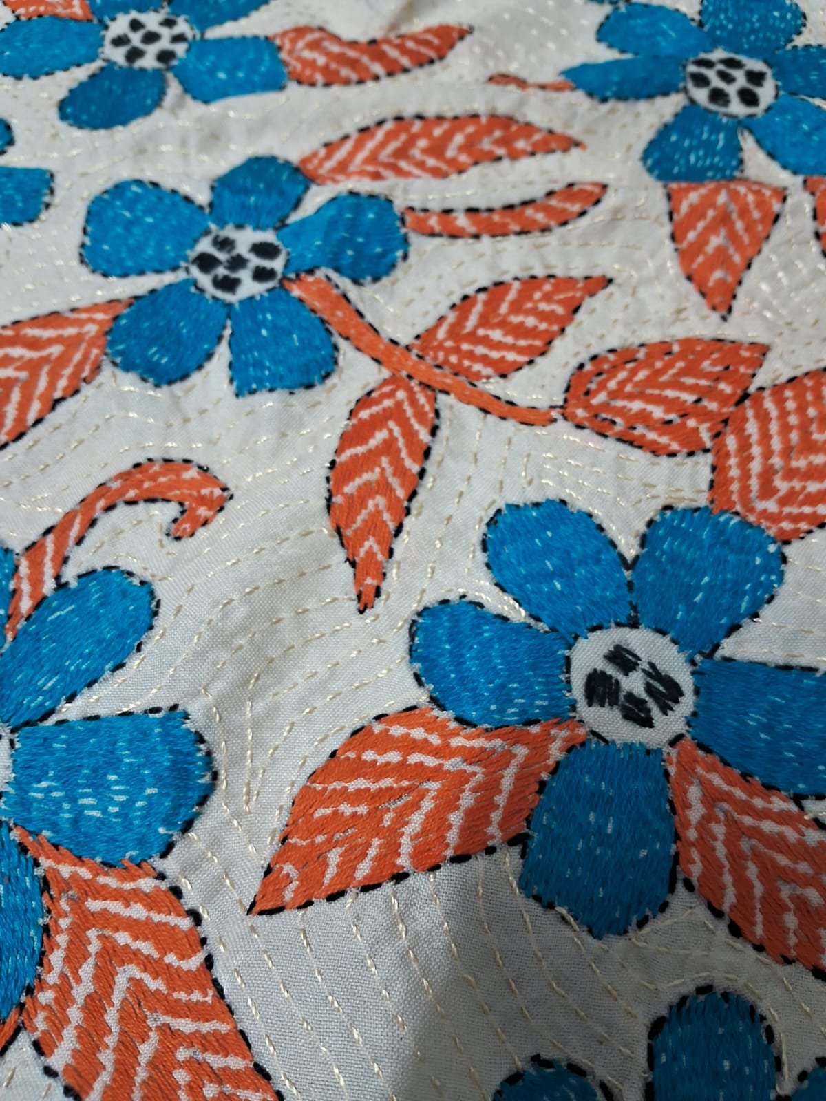 Silk Kantha Stitch Scarves or Stole % kantha_stitch_stole_or_scarf_dt004