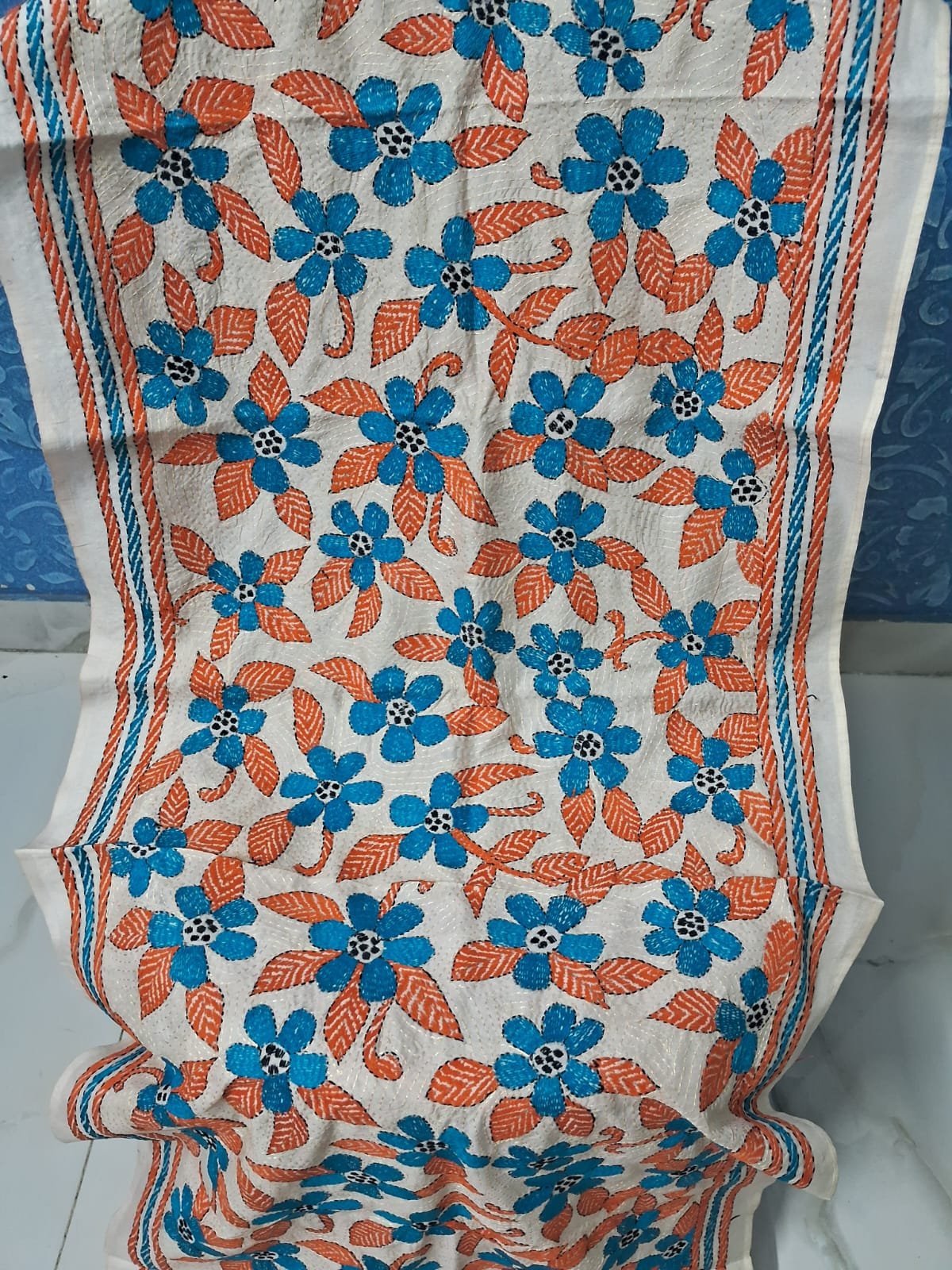 Silk Kantha Stitch Scarves or Stole % kantha_stitch_stole_or_scarf_dt004