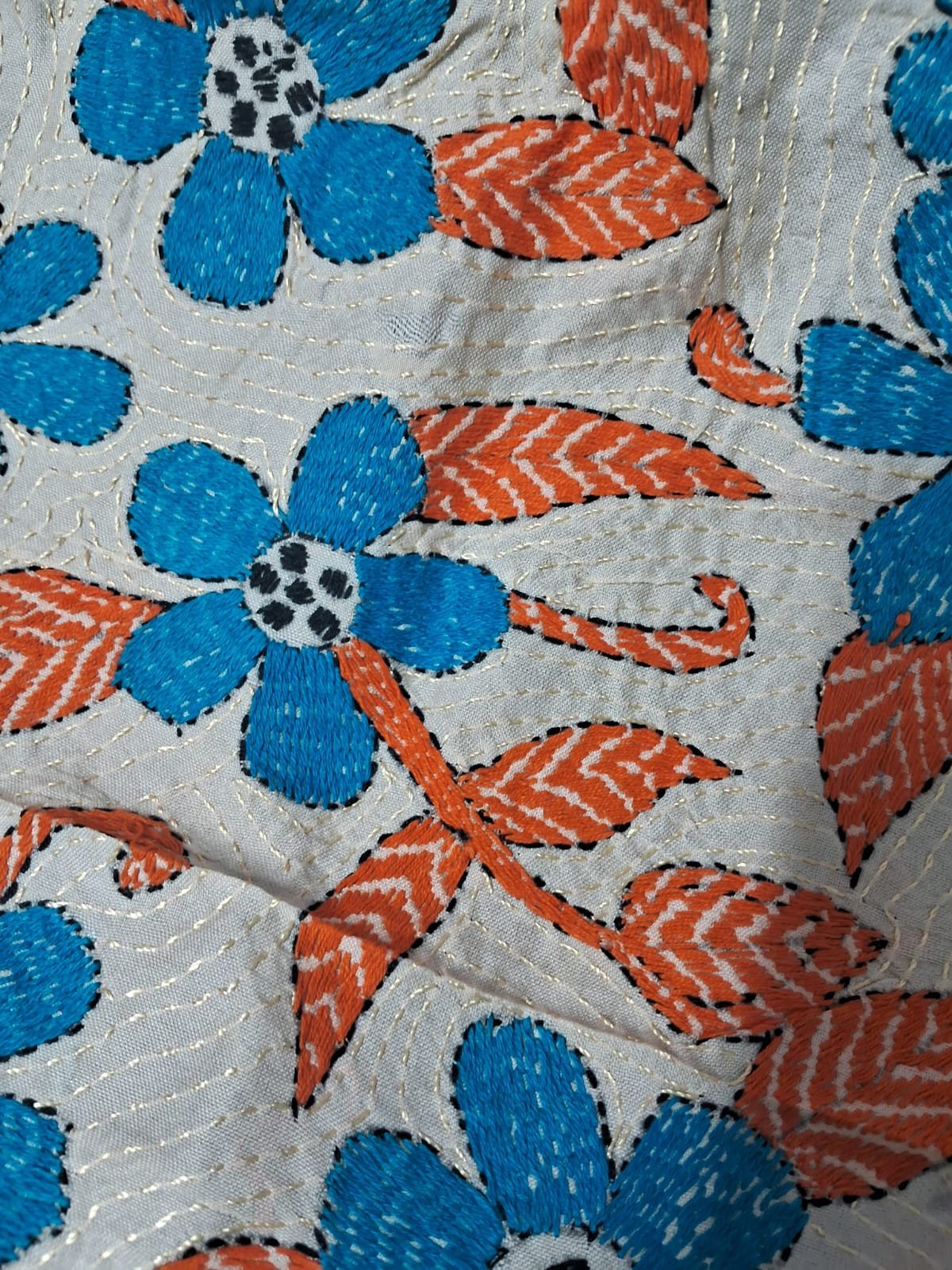 Silk Kantha Stitch Scarves or Stole % kantha_stitch_stole_or_scarf_dt004