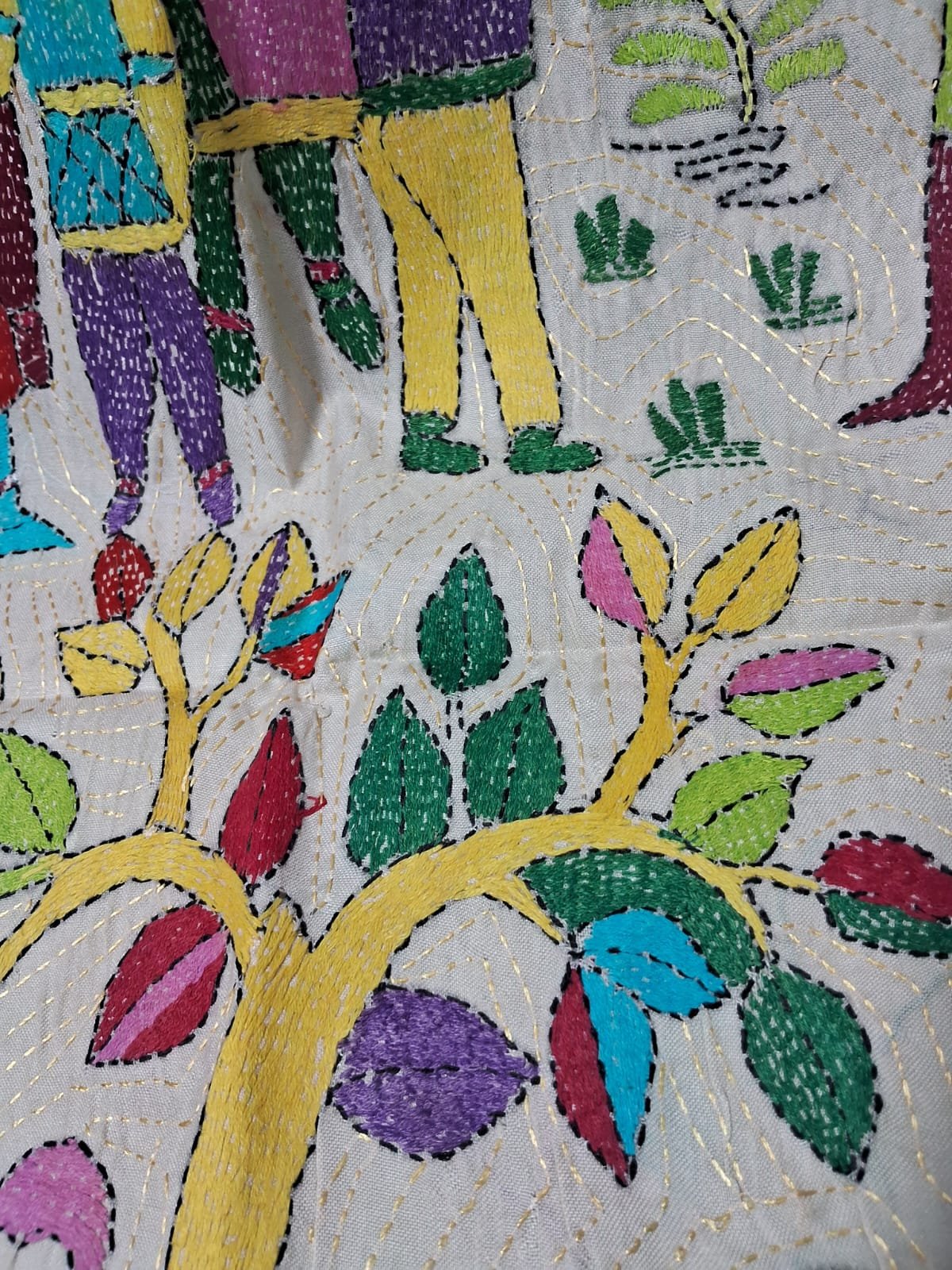 Silk Kantha Stitch Scarves or Stole % kantha_stitch_stole_or_scarf_dt009