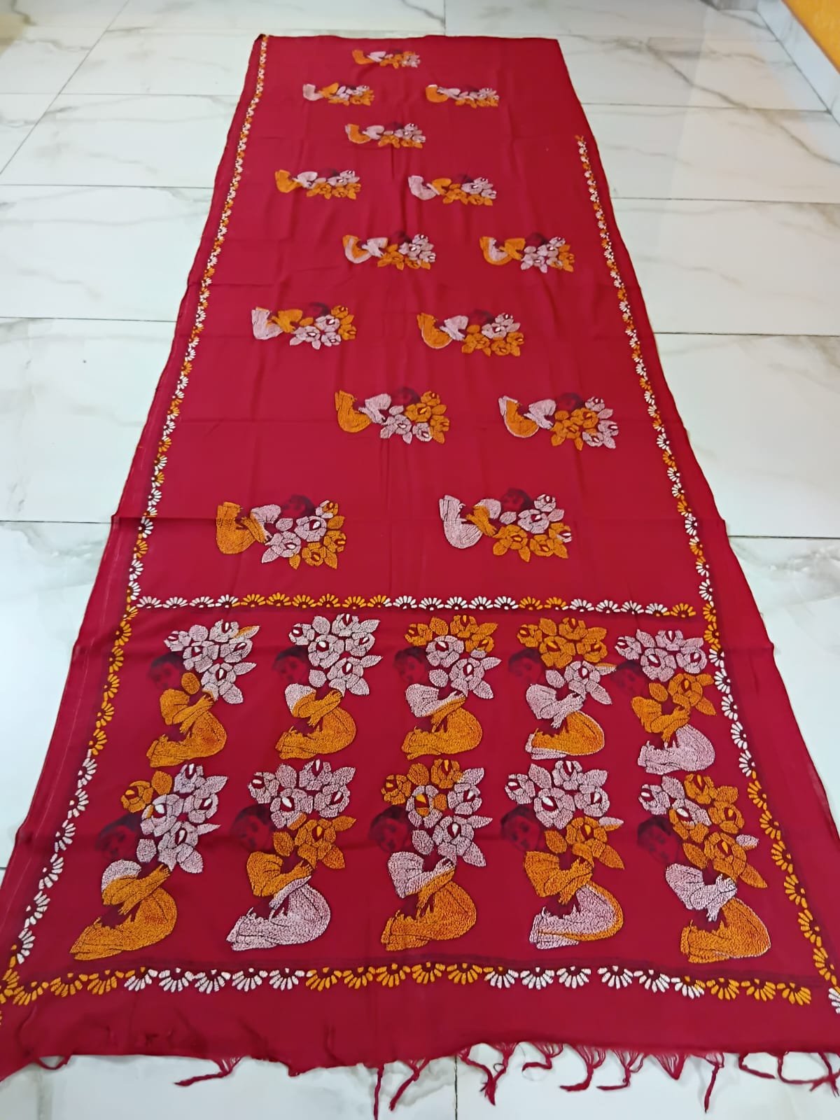 Cotton Kantha Stitch Saree % cotton kantha stitch saree c003