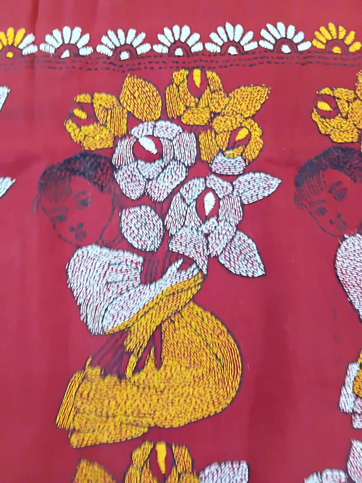 Cotton Kantha Stitch Saree % cotton kantha stitch saree c003