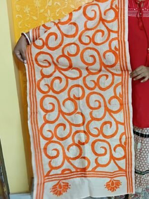 Silk Kantha Stitch Stole or Scarf